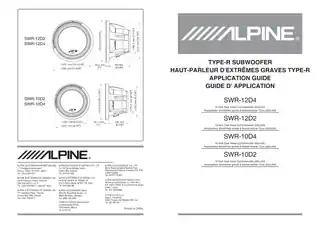 alpine阿尔派SWR-10D4