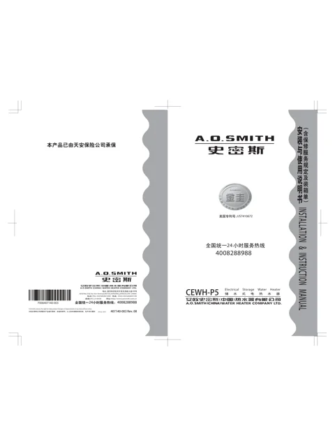 AO史密斯CEWH-100P5