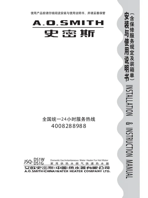 AO史密斯JSQ33-DS1G