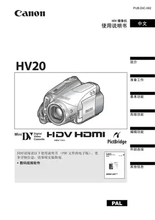 CANON佳能HV20