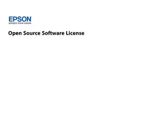 EPSON爱普生开源软件使用许可