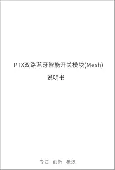 PTX双路蓝牙智能开关模块(Mesh)