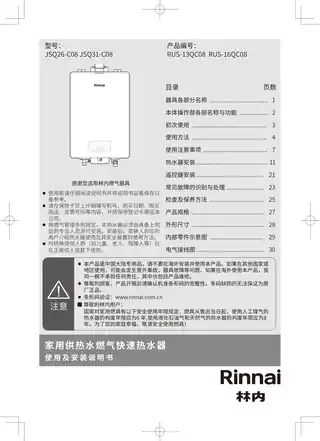 rinnai林内JSQ22-S06