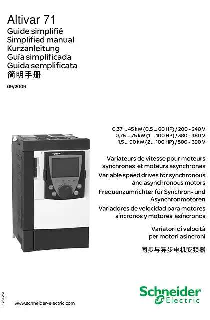schneider施耐德ATV71s(小于90kW)简明手册-六国语言-EN_CN
