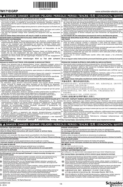 schneider施耐德TM171DGRP说明书