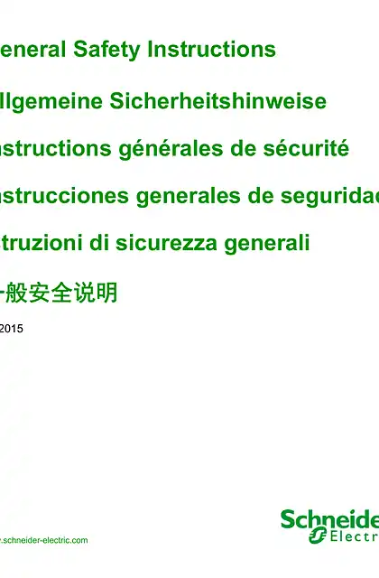 schneider施耐德一般安全说明用户手册